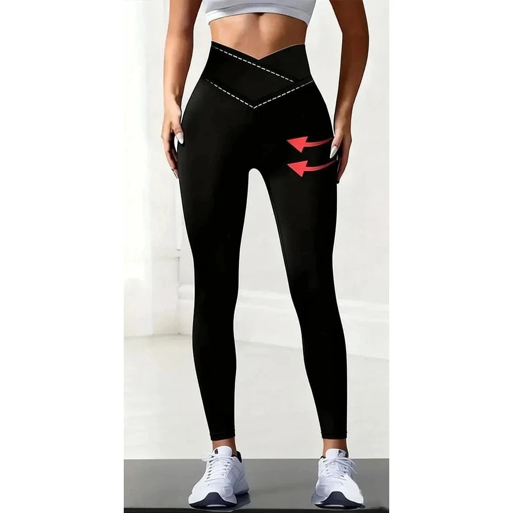 Legging de sport taille haute croisée – 3 coloris – vue 9 | Les Secrets de Léa