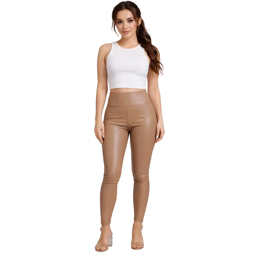 Leggings Cuir PU Noir Taille Haute Serpent - LSDLBoutique