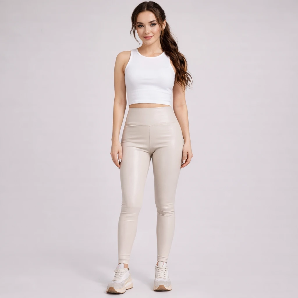 Leggings Cuir PU Noir Taille Haute Serpent - LSDLBoutique