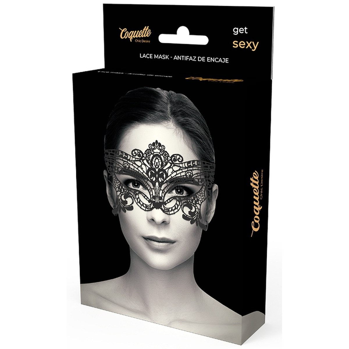 Masque en dentelle Venezia noir – Coquette, vue 2