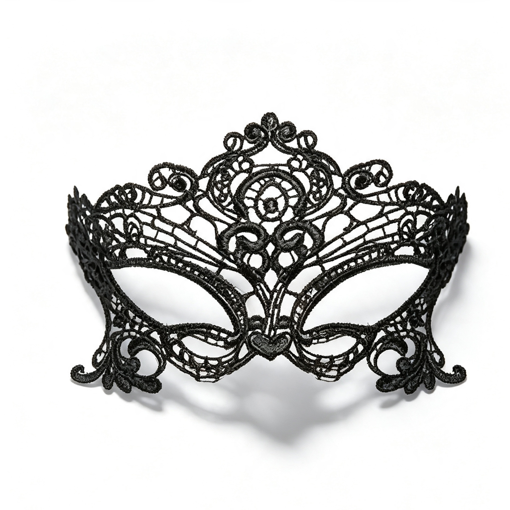 Masque de mascarade en dentelle – Loup vénitien femme – vue 4 | Les Secrets de Léa