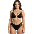 Les Secrets de Léa – Ensemble lingerie noir en dentelle à ouverture frontale – Émilie - LSDLBoutique