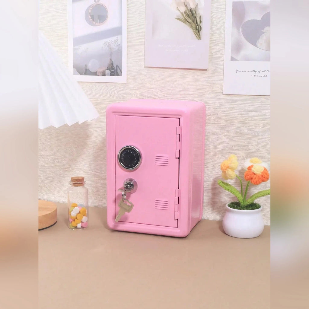 Mini coffre à code et clé en métal – 18 cm – vue 2 | Les Secrets de Léa