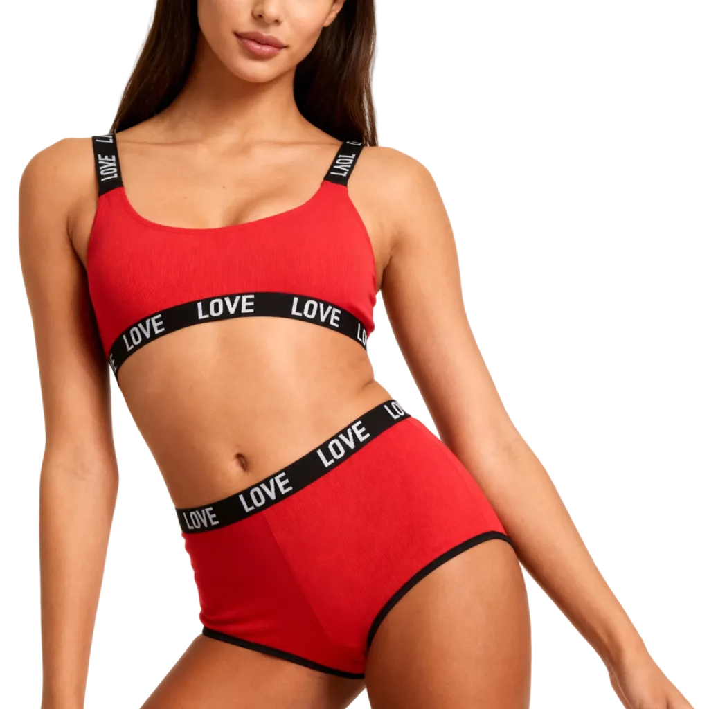 Les Secrets de Léa – Lot de 7 slips à ceinture lettres multicolores – Nour - LSDLBoutique