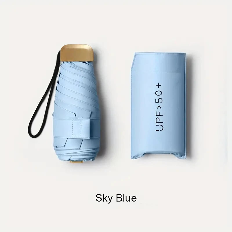 Ombrelle parapluie mini 5 plis UPF 50+ – 9 coloris – vue 9 | Les Secrets de Léa