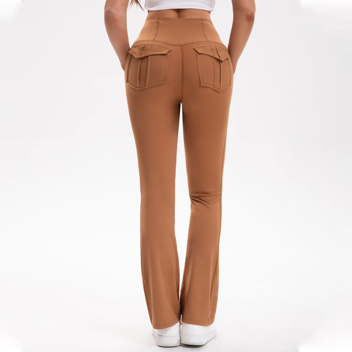 Pantalon de yoga évasé à poches – Classique ou molletonné – vue 10 | Les Secrets de Léa