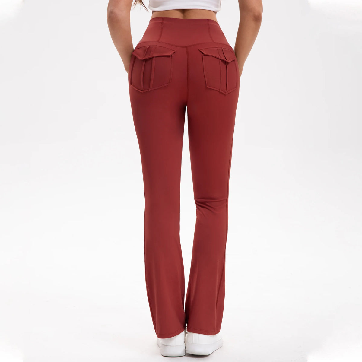 Pantalon de yoga évasé à poches – Classique ou molletonné – vue 13 | Les Secrets de Léa