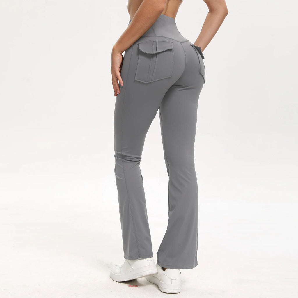 Pantalon de yoga évasé à poches – Classique ou molletonné – vue 14 | Les Secrets de Léa