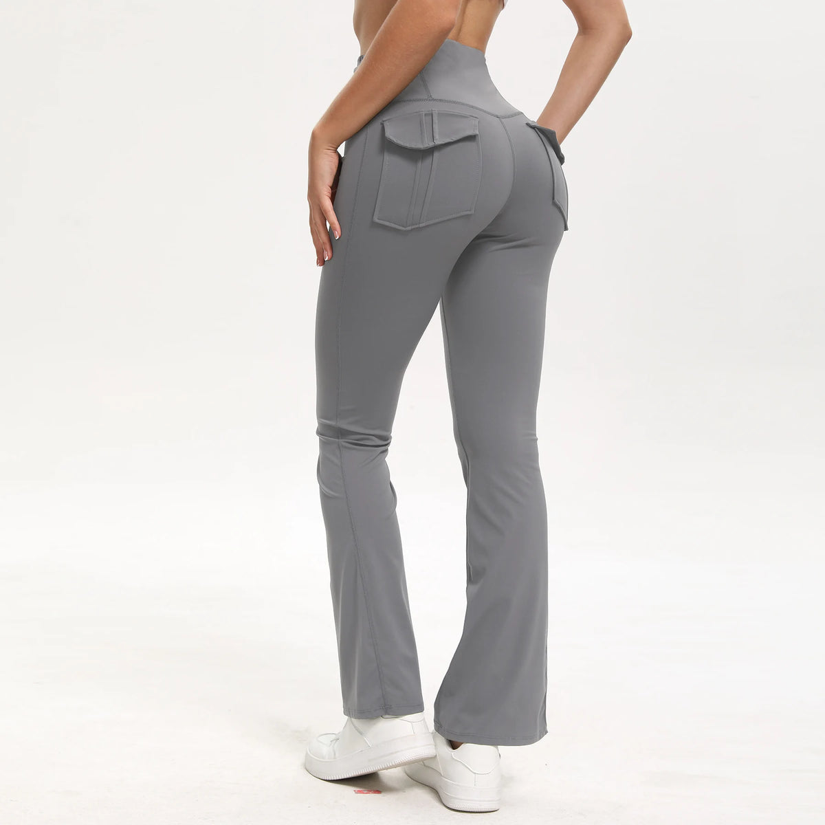 Pantalon de yoga évasé à poches – Classique ou molletonné – vue 14 | Les Secrets de Léa