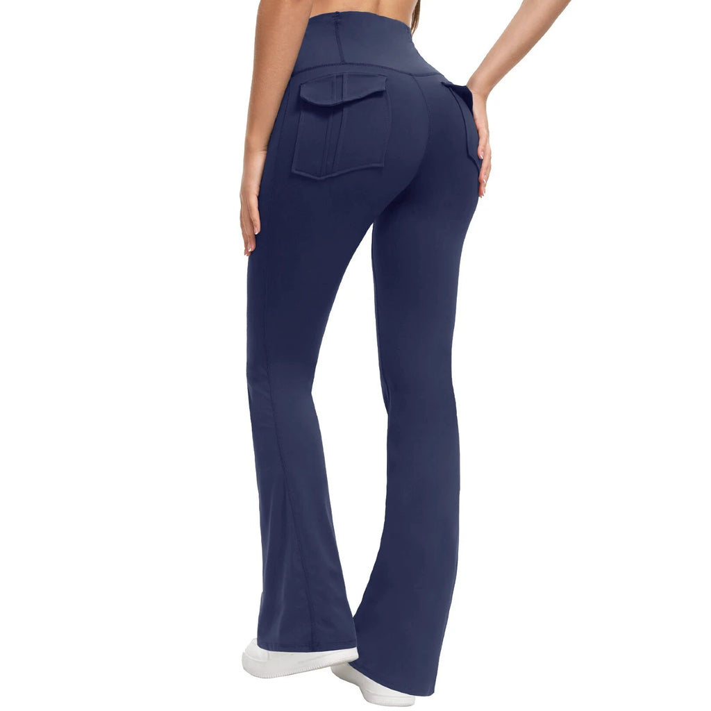 Pantalon de yoga évasé à poches – Classique ou molletonné – vue 17 | Les Secrets de Léa