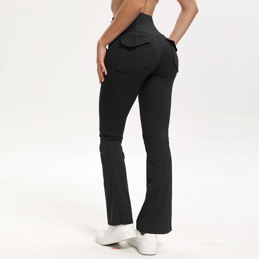Pantalon de yoga évasé à poches – Classique ou molletonné – vue 18 | Les Secrets de Léa