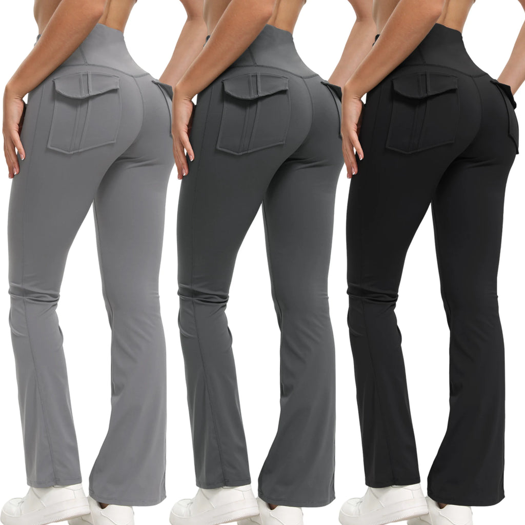 Pantalon de yoga évasé à poches – Classique ou molletonné – vue 5 | Les Secrets de Léa