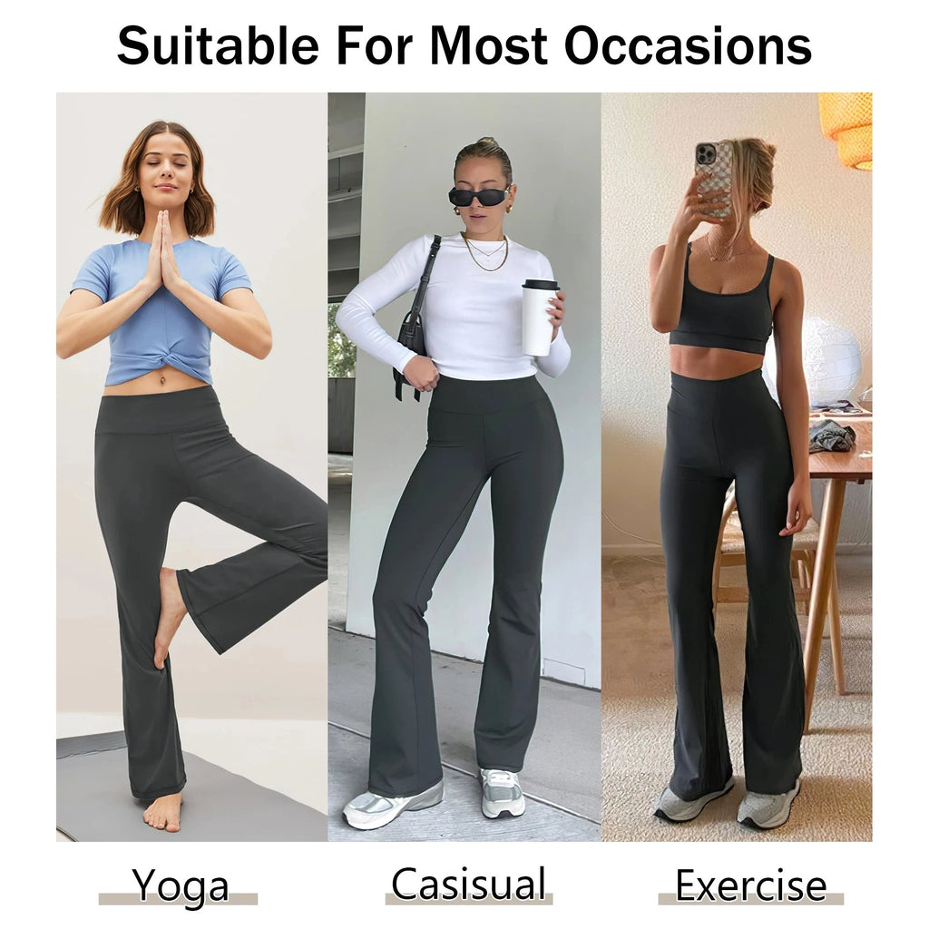 Pantalon de yoga évasé à poches – Classique ou molletonné – vue 7 | Les Secrets de Léa