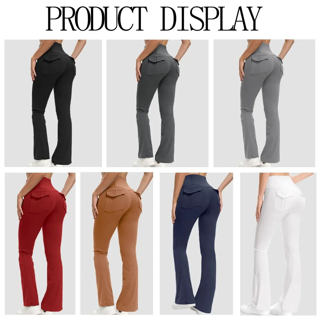Pantalon de yoga évasé à poches – Classique ou molletonné – vue 8 | Les Secrets de Léa