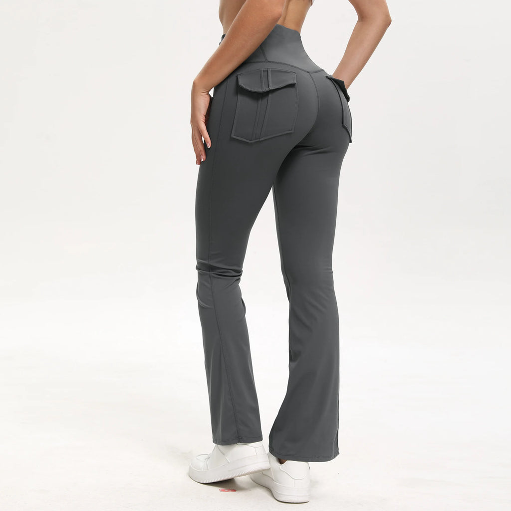 Pantalon de yoga évasé à poches – Classique ou molletonné – vue 9 | Les Secrets de Léa