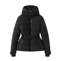 Parka matelassée à capuche et ceinture – 5 coloris – Noir