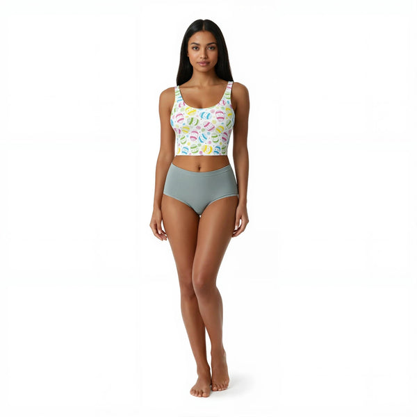 Les Secrets de Léa – Soutien-gorge sport floral rétro multicolore – Pascale - LSDLBoutique