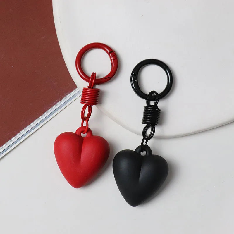 Porte-clés cœur mat à anneau ressort – 8 coloris – vue 2 | Les Secrets de Léa
