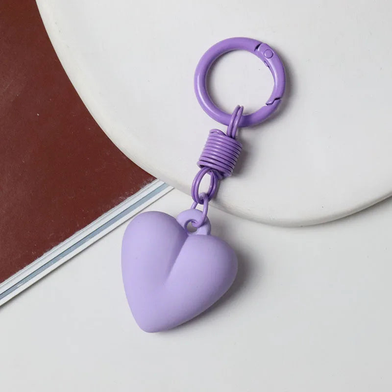Porte-clés cœur mat à anneau ressort – 8 coloris – vue 4 | Les Secrets de Léa