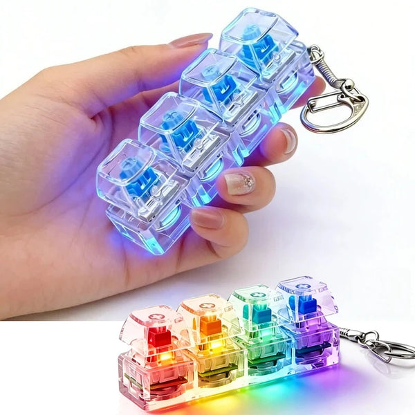 Porte-clés clavier mécanique lumineux – 4 touches | Les Secrets de Léa