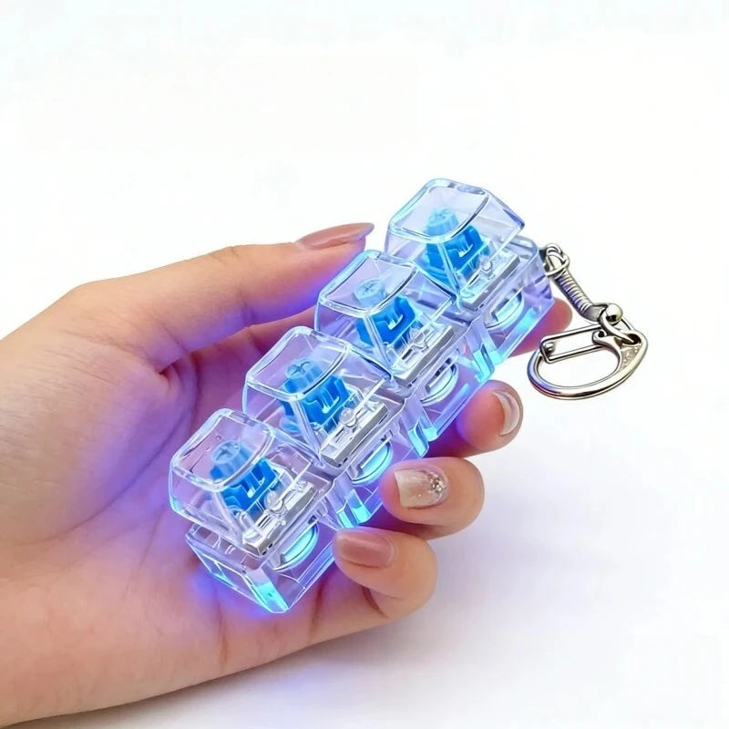 Porte-clés clavier mécanique lumineux – 4 touches – vue 2 | Les Secrets de Léa