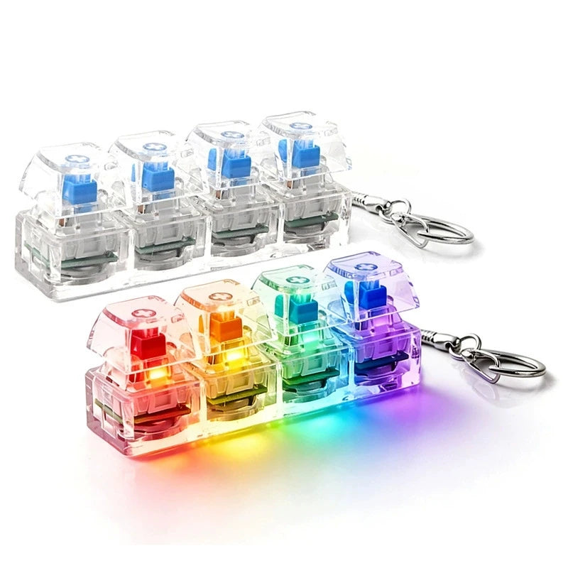 Porte-clés clavier mécanique lumineux – 4 touches – vue 5 | Les Secrets de Léa