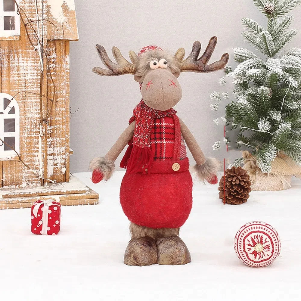 Renne de Noël en tissu à jambes télescopiques – 35 cm – vue 10 | Les Secrets de Léa