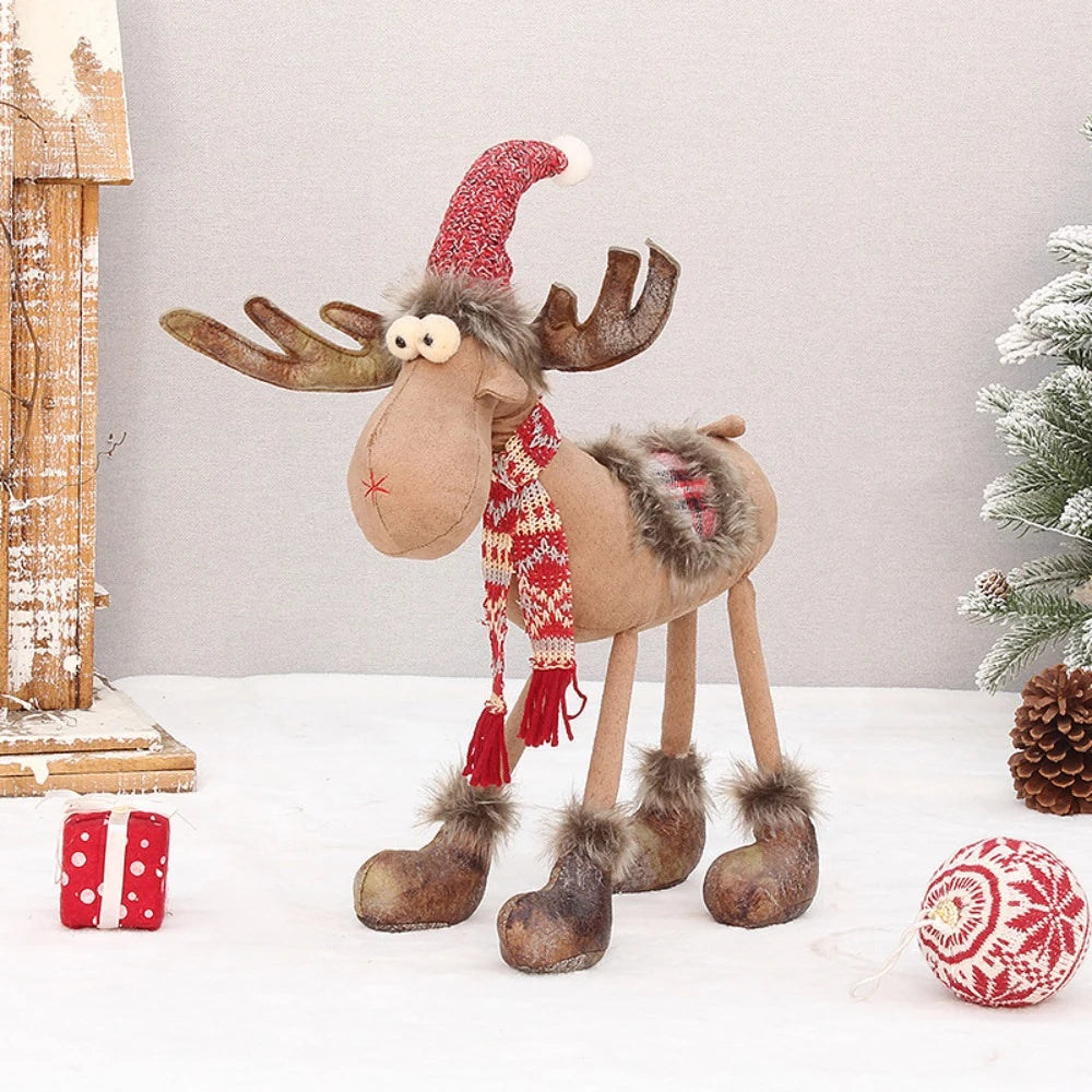 Renne de Noël en tissu à jambes télescopiques – 35 cm – vue 11 | Les Secrets de Léa