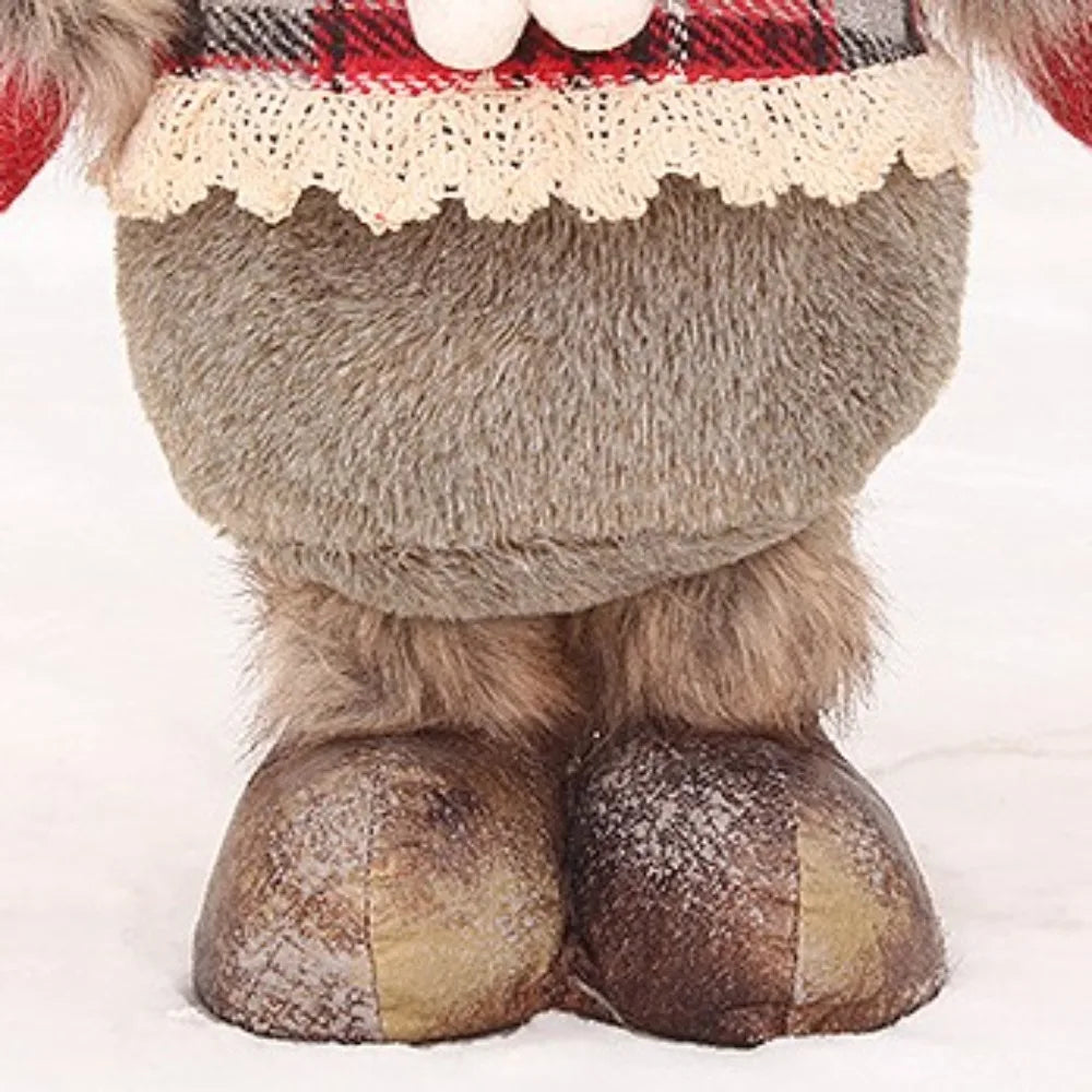 Renne de Noël en tissu à jambes télescopiques – 35 cm – vue 4 | Les Secrets de Léa