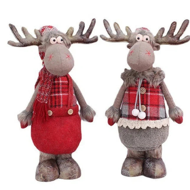 Renne de Noël en tissu à jambes télescopiques – 35 cm – vue 5 | Les Secrets de Léa