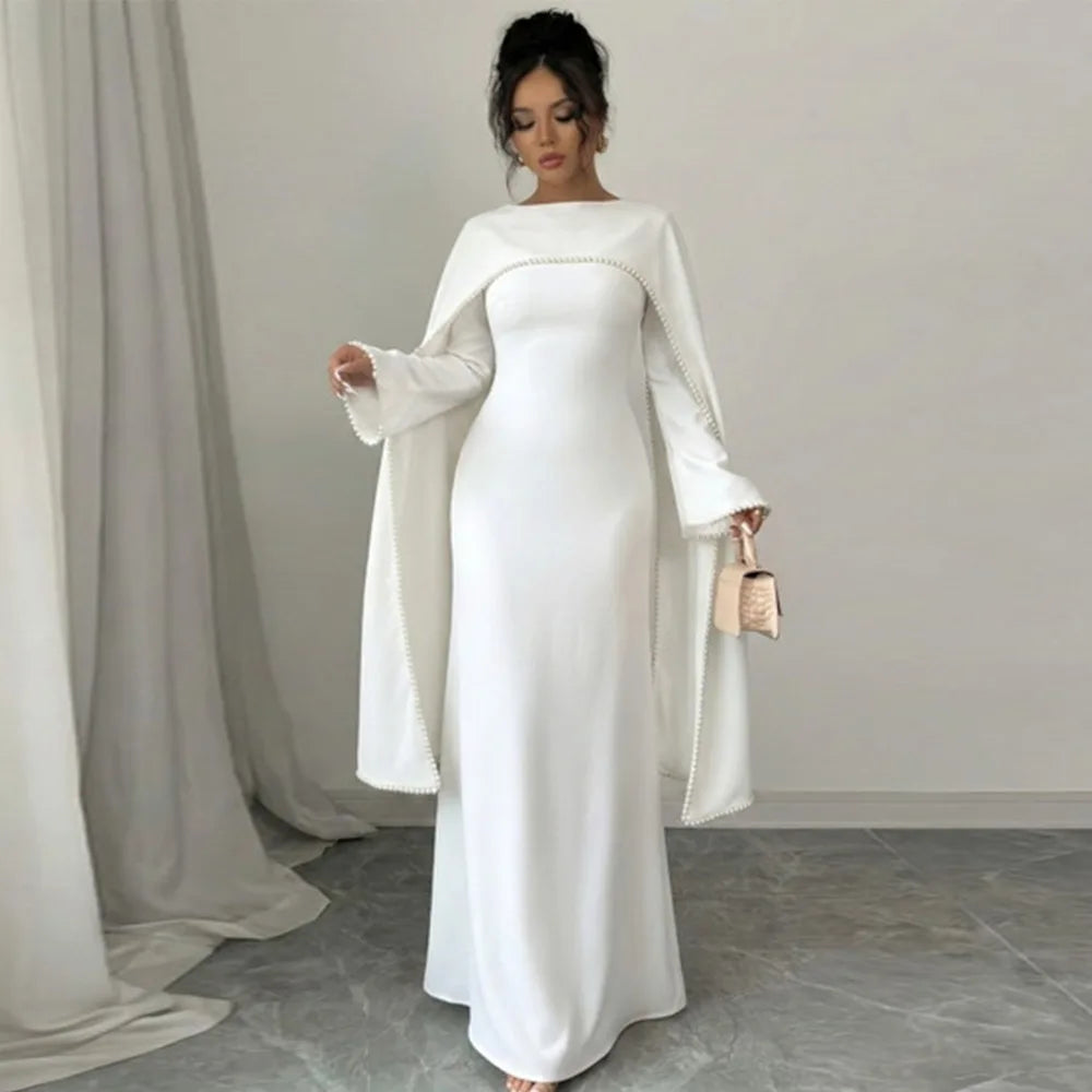 Robe longue et cape perlée – Ensemble deux pièces – vue 2 | Les Secrets de Léa