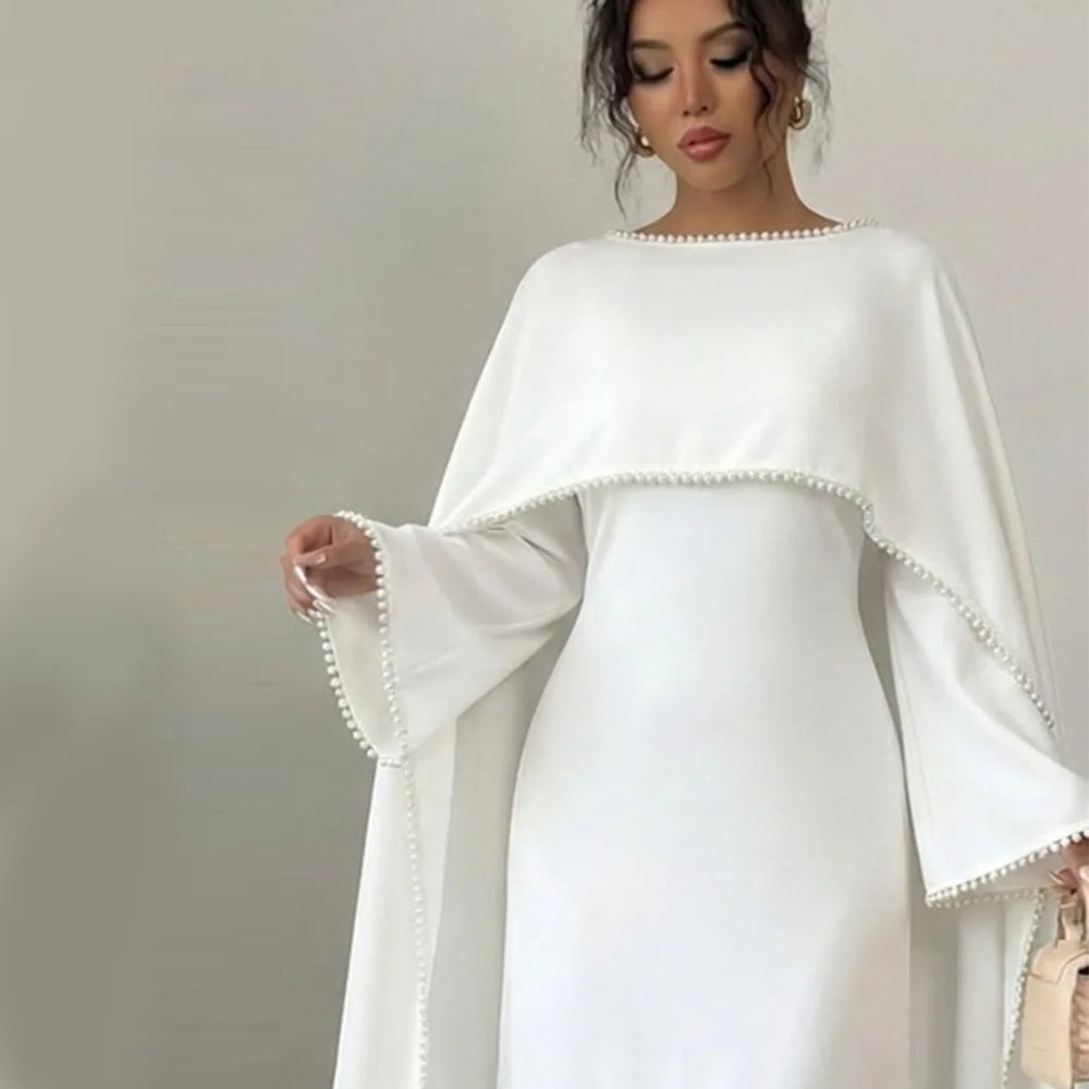 Robe longue et cape perlée – Ensemble deux pièces – vue 5 | Les Secrets de Léa