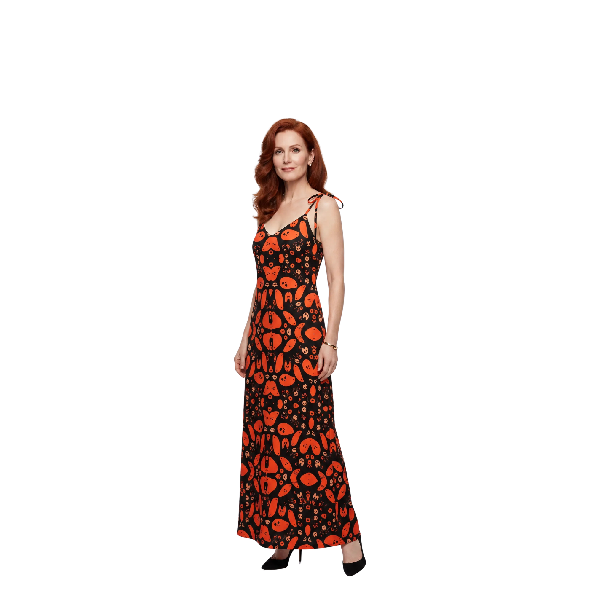 Midi Dress with Tied Straps – Linde