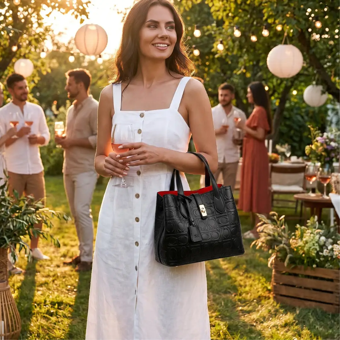 Sac cabas en PU embossé – Casual Tote - LSDLBoutique