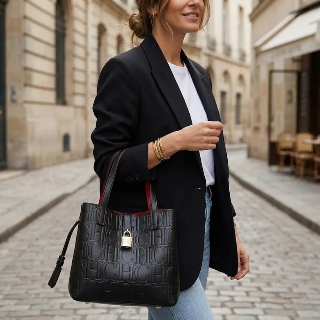 Sac cabas en PU embossé – Casual Tote - LSDLBoutique