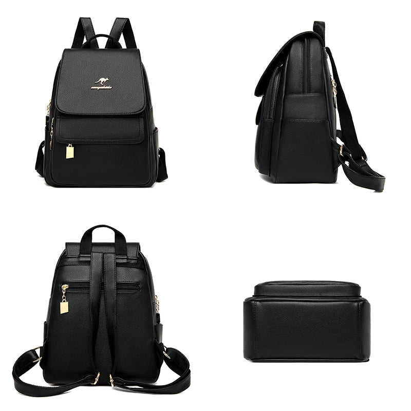 Sac à dos en simili cuir – 26 × 12 × 30 cm – vue 3 | Les Secrets de Léa