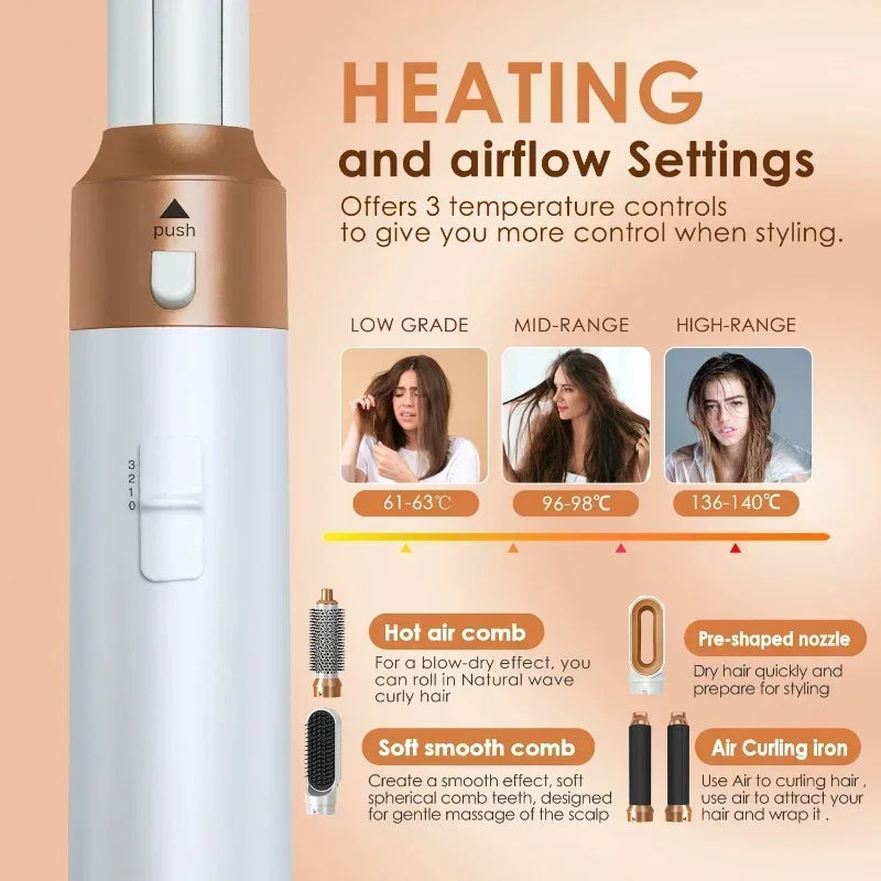 Sèche-cheveux 5 en 1 – Brosse et boucleur à air chaud – vue 5 | Les Secrets de Léa