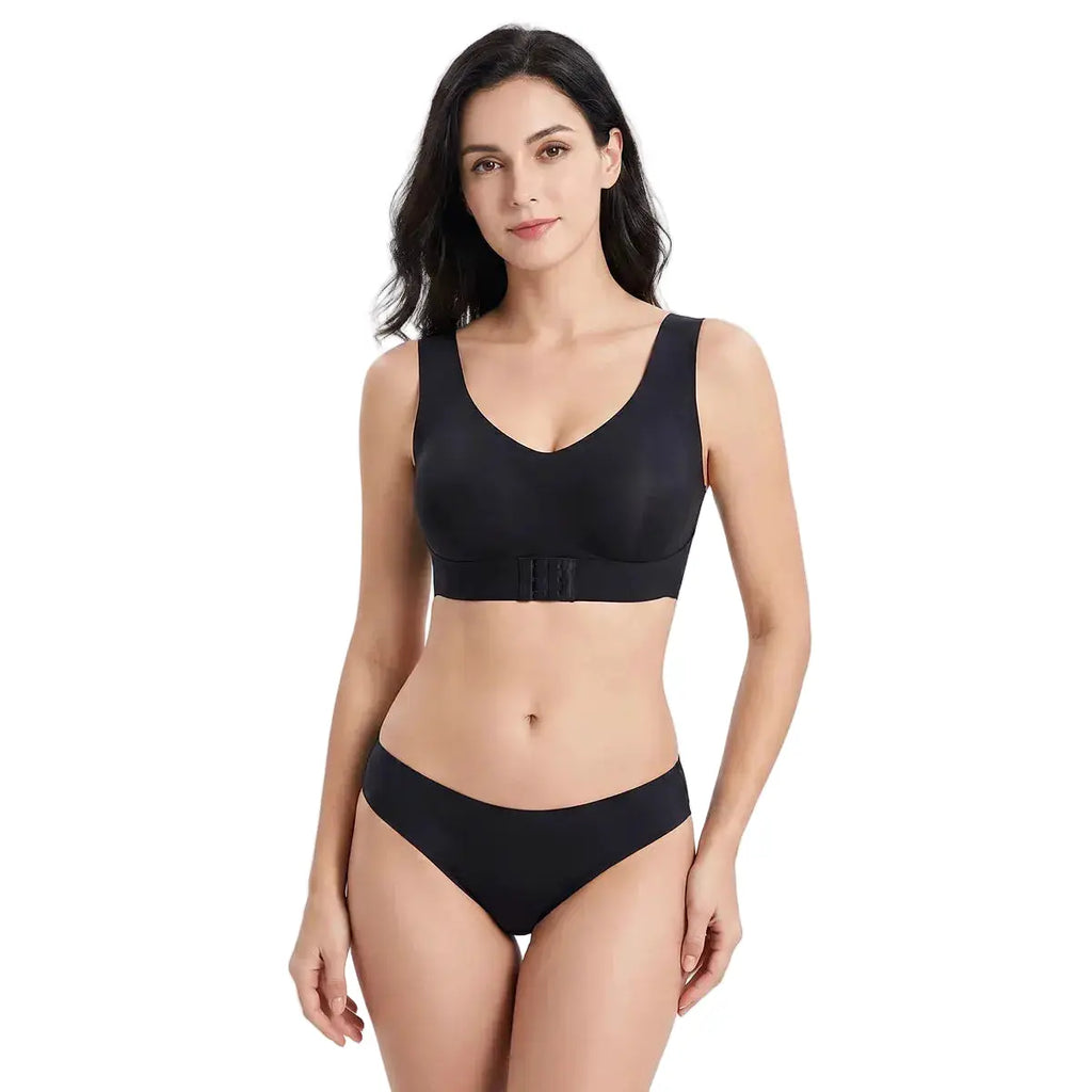 Bralette noir LSDLBoutique – correcteur de posture push-up croisé, bras