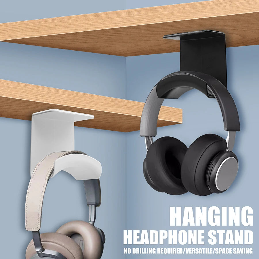 Support casque adhésif sous bureau ou mural – vue 5 | Les Secrets de Léa