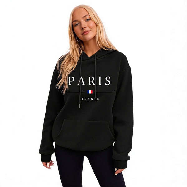 Sweat à capuche PARIS France – Femme, 10 coloris