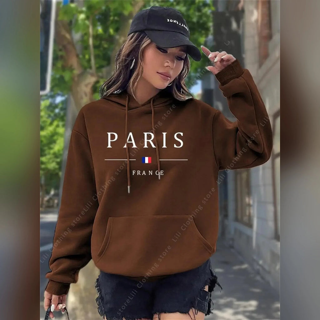 Sweat à capuche PARIS France – Femme, 10 coloris – vue 10 | Les Secrets de Léa