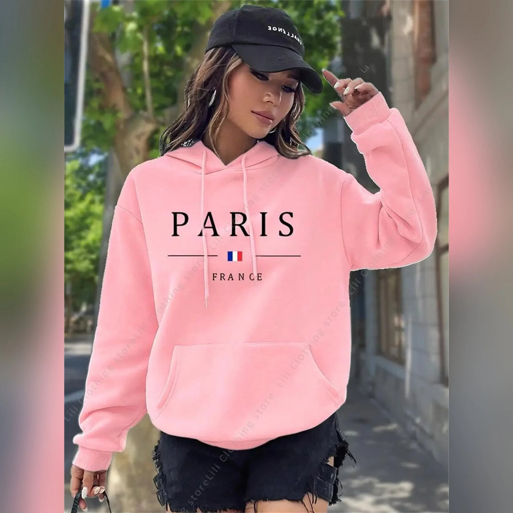 Sweat à capuche PARIS France – Femme, 10 coloris – vue 2 | Les Secrets de Léa