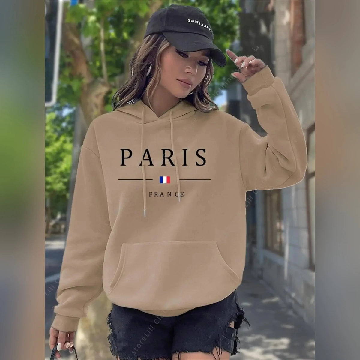 Sweat à capuche PARIS France – Femme, 10 coloris – vue 4 | Les Secrets de Léa