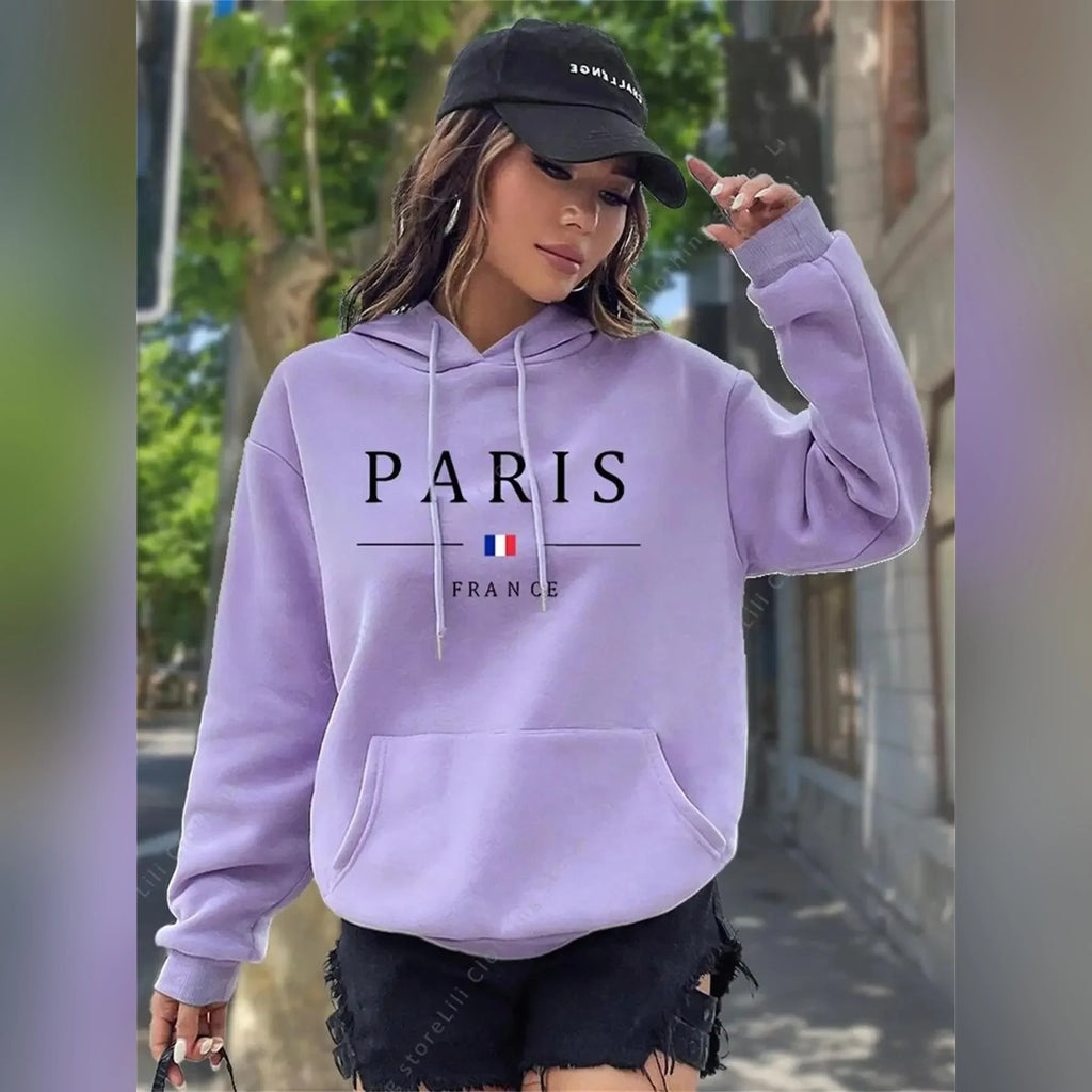 Sweat à capuche PARIS France – Femme, 10 coloris – vue 6 | Les Secrets de Léa