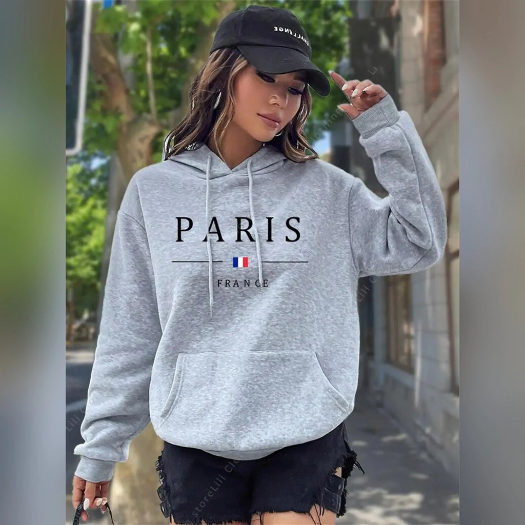 Sweat à capuche PARIS France – Femme, 10 coloris – vue 7 | Les Secrets de Léa