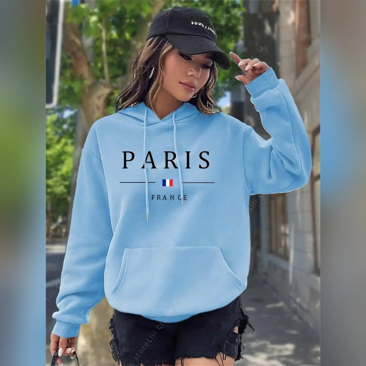 Sweat à capuche PARIS France – Femme, 10 coloris – vue 8 | Les Secrets de Léa