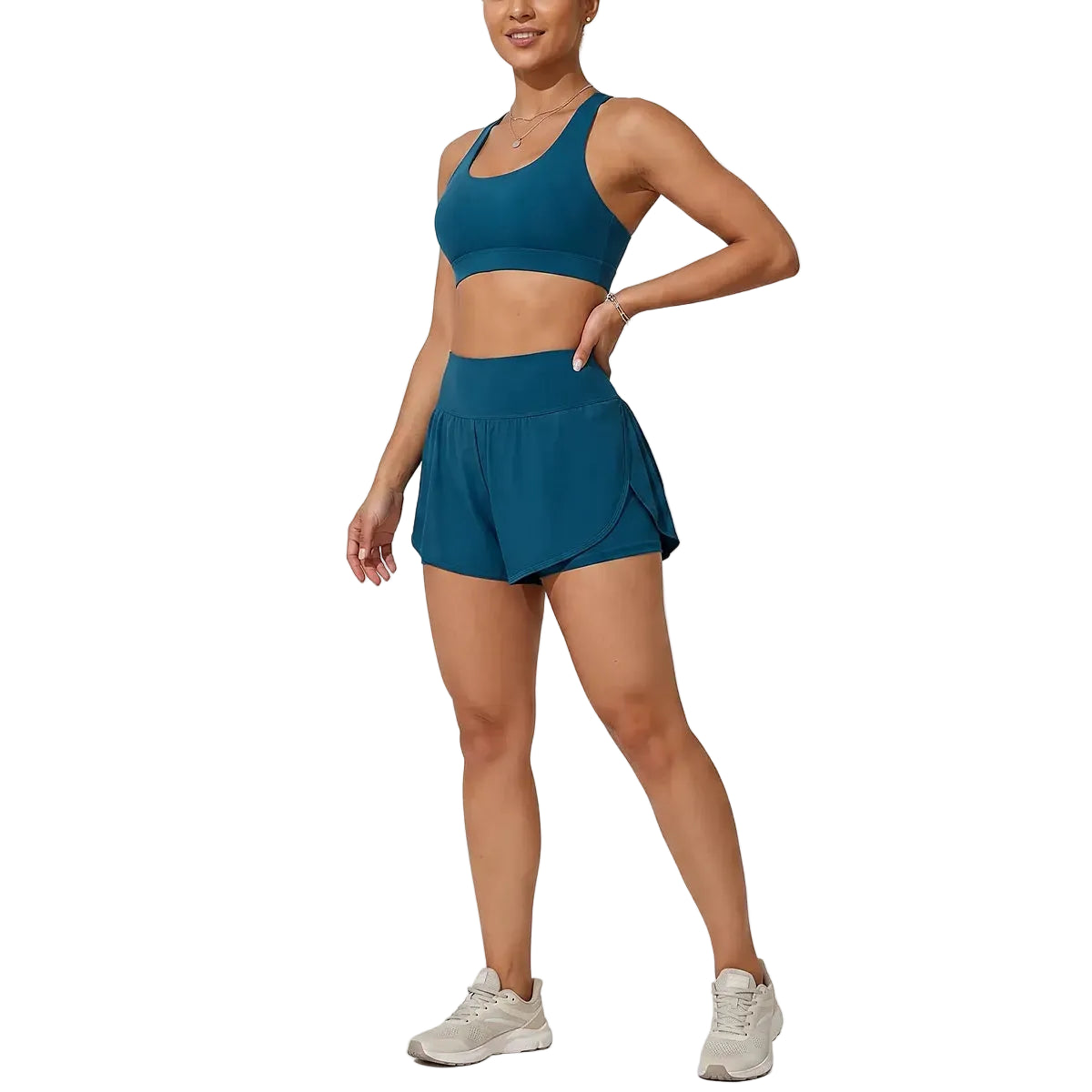 2-in-1 High-Waist Swim Shorts with Pockets – Anfilia