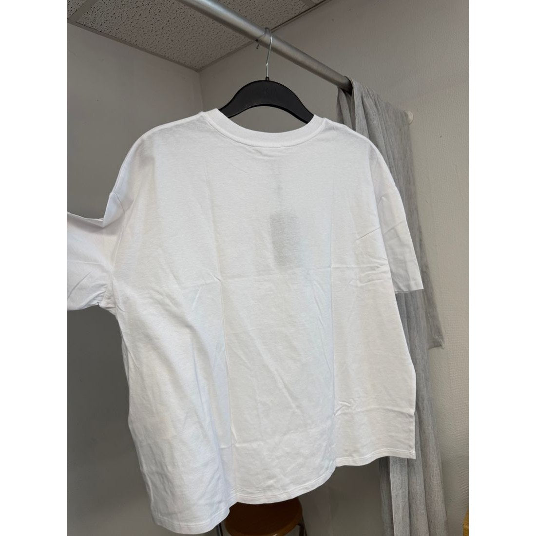 T-shirt oversize blanc – Imprimé « ÉLITE » rouge – vue 3