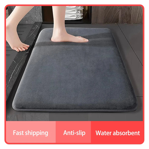Tapis de bain absorbant en velours – Mousse à mémoire | Les Secrets de Léa