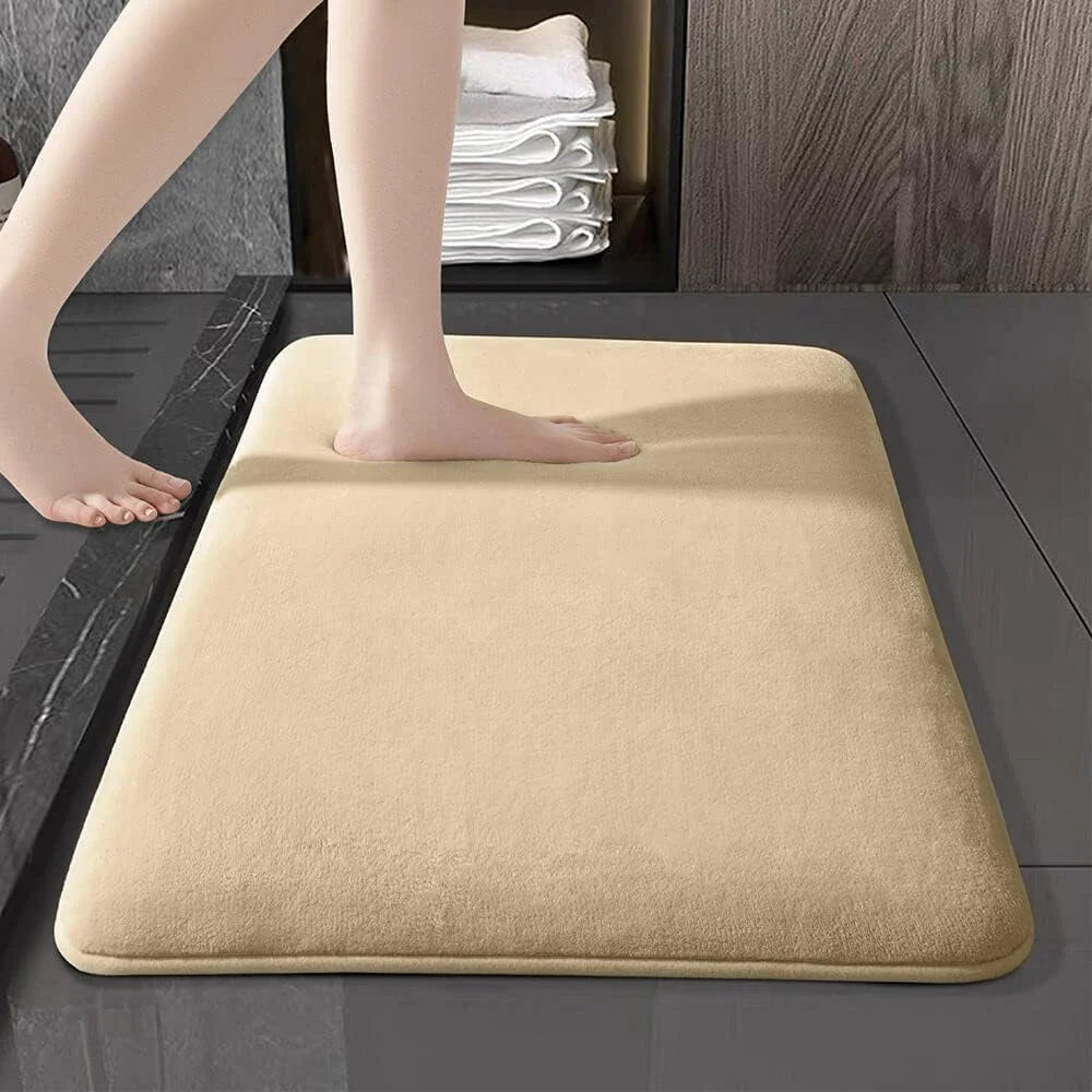 Tapis de bain absorbant en velours – Mousse à mémoire – vue 10 | Les Secrets de Léa
